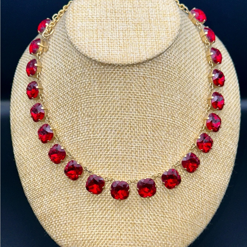 Elegant Red Gemstone Necklace